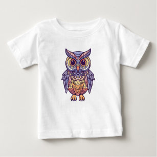 Cute and Colourful: Owl Art in Kawaii Style Baby T-Shirt