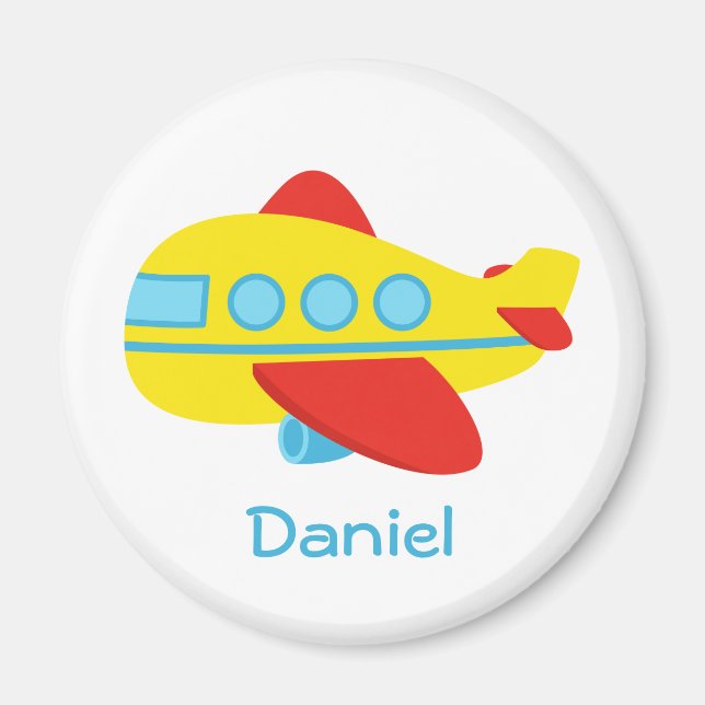 Cute and Colourful Passenger Aeroplane Magnet (Front)
