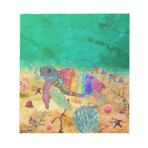 Cute and Colourful Sea Turtle Notepads