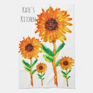 Cute and Colourful Sunflower Kitchen Towel