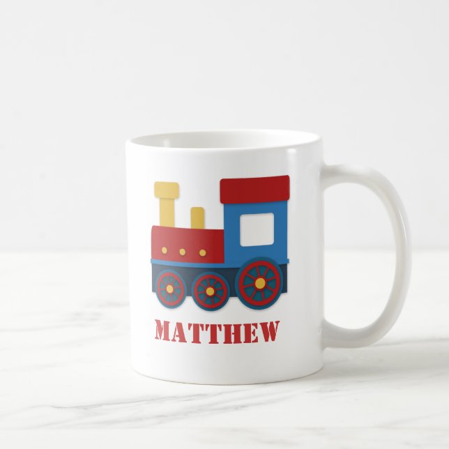 Cute and Colourful Train for Boys Coffee Mug (Right)