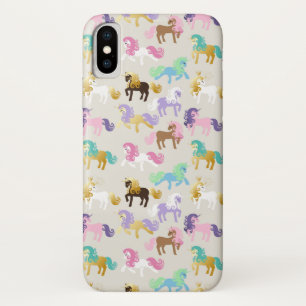 Cute and Colourful Unicorn Pattern iPhone X Case