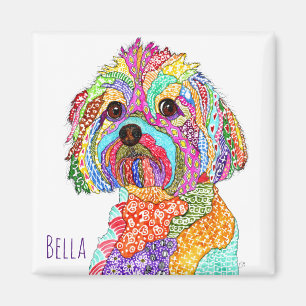 Cute and Colourful Yorkipoo Magnet