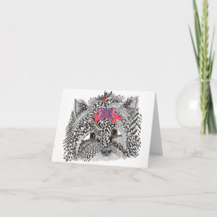 Cute and Colourful Yorkshire Terrier Greeting Card