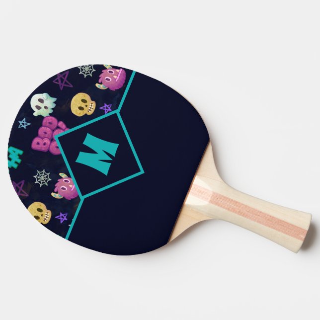 CUTE AND CREEPY HALLOWEEN  PING PONG PADDLE (Side)