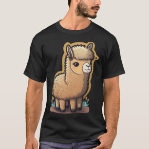 Cute and Cropped Andean Beauty Trendy Gen Z Llama T-Shirt