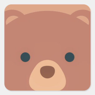 Cute and Cuddly Brown Bear Sticker