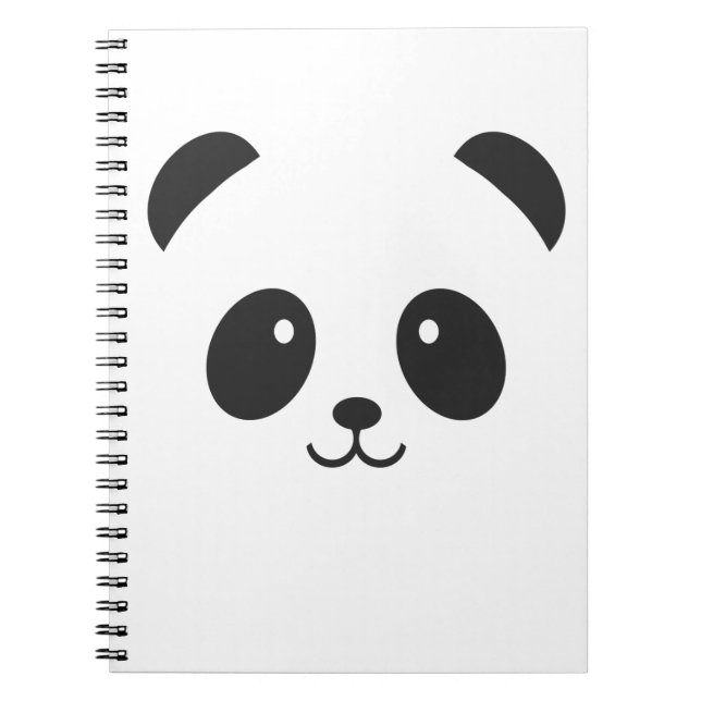 Cute and Cuddly Panda Notebook (Front)