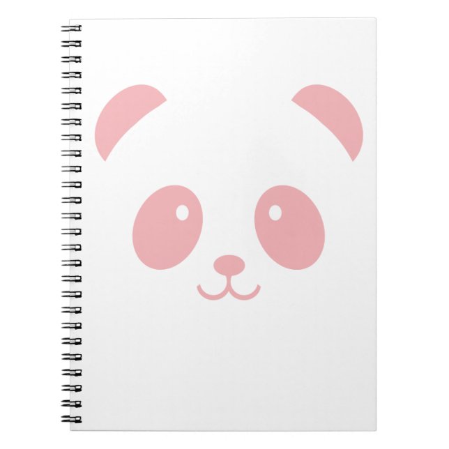 Cute and Cuddly Pink Panda Notebook (Front)