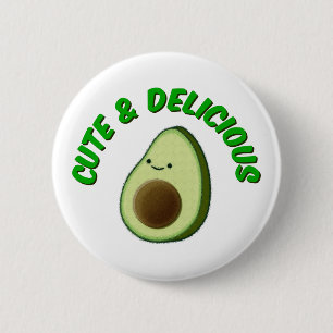 Cute And Delicious Avocado 6 Cm Round Badge