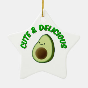 Cute And Delicious Avocado Ceramic Ornament