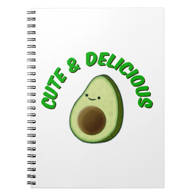 Cute And Delicious Avocado Notebook (Front)
