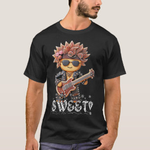 Cute And Edgy Christmas Gingerbread Rockstar Fun T-Shirt
