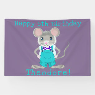 Cute and elegant little mouse custom Birthday Banner