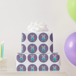 Cute and elegant little mouse custom Birthday Wrapping Paper