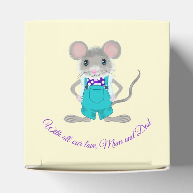 Cute and elegant little mouse favour box (Top)
