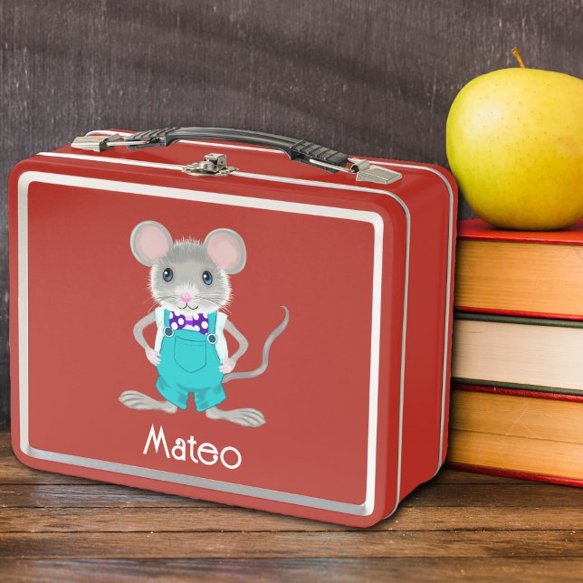 Cute and elegant little mouse metal lunch box (Creator Uploaded)