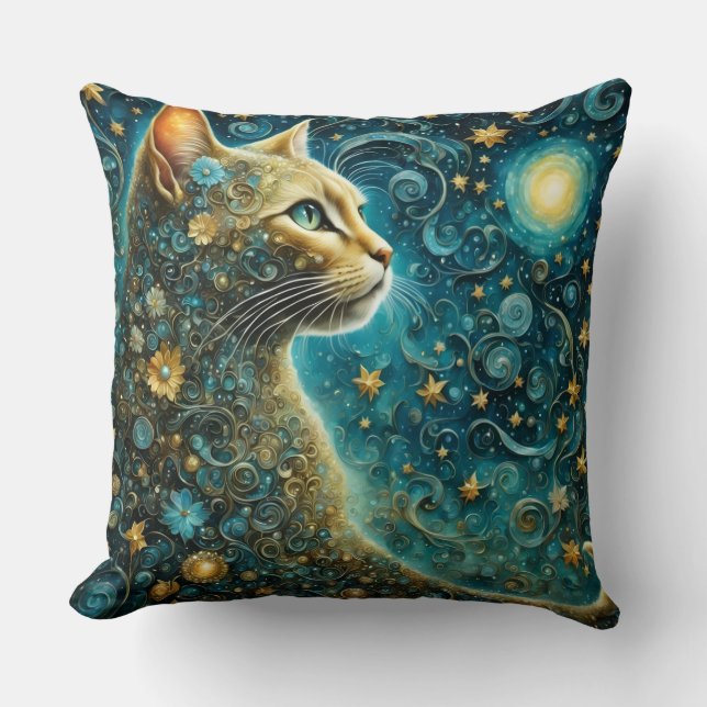 cute and fantatick Throw Pillow (Front)