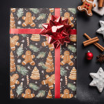 Cute and Festive Gingerbread Christmas  Wrapping Paper<br><div class="desc">Brighten up your holiday gifting with our 'Cute and Festive Gingerbread Christmas Wrapping Paper'. This design captures the delightful essence of the season, featuring playful gingerbread figures set amidst a festive backdrop. It's the perfect wrap for gifts that are meant to spread joy, warmth, and a touch of holiday whimsy....</div>