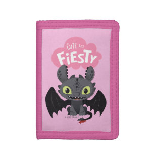 "Cute And Fiesty" Toothless Graphic Trifold Wallet