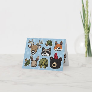 Cute and Friendly Forest Animals Card