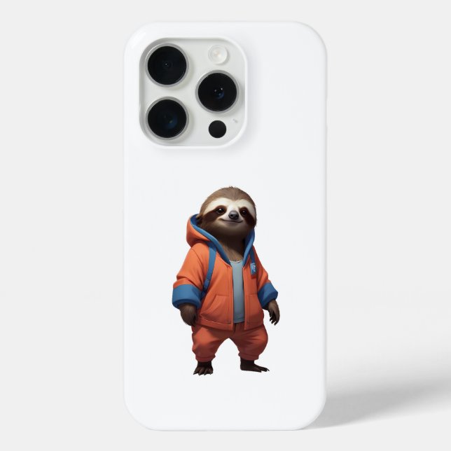 Cute and Friendly Sloth Illustration Case-Mate iPhone Case (Back)