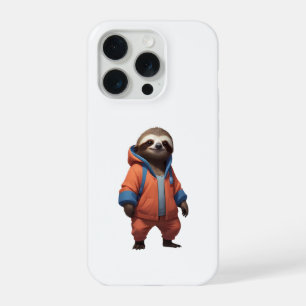 Cute and Friendly Sloth Illustration iPhone 15 Pro Case