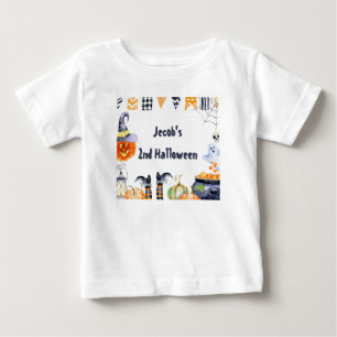 Cute and fun 2nd halloween watercolor baby T-Shirt