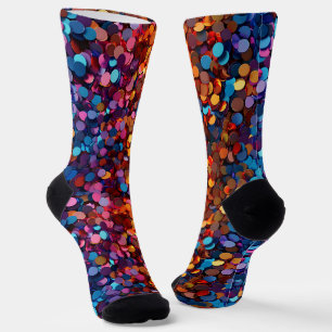 Cute and Fun Abstract Sequins pattern Socks