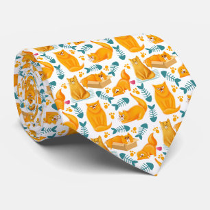 Cute and Fun Cat Pattern Tie