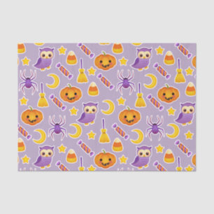 Cute and Fun Halloween Purple Graphic Pattern Tissue Paper
