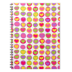 Cute and Fun Multicolor Valentine's Day Hearts Notebook