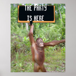 Cute and Fun Party Time Location Poster