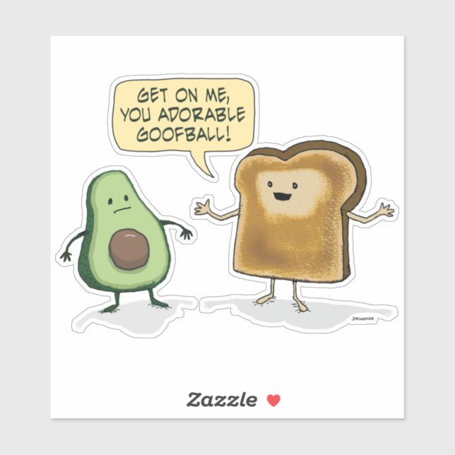 Cute and Funny Avocado Toast  (Sheet)