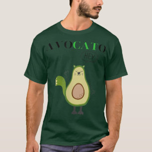 Cute and funny Cat avocado graphic for womens  T-Shirt