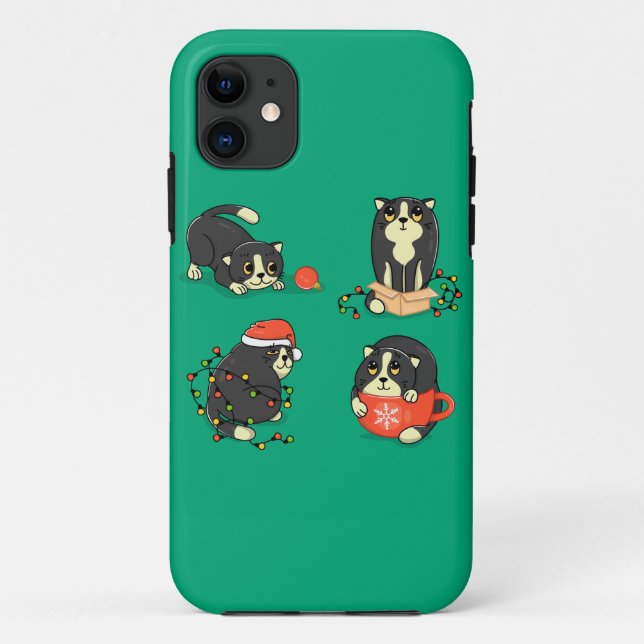 Cute and Funny Christmas Cats Case-Mate iPhone Case (Back)