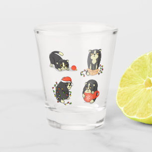 Cute and Funny Christmas Cats Shot Glass