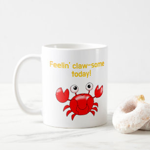 Cute and Funny Crab Design for Ocean Lovers Coffee Mug