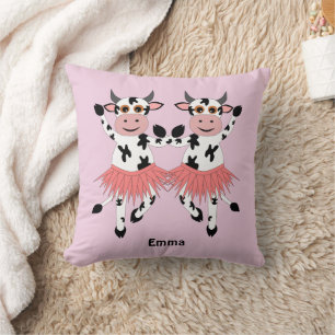 Cute and funny dancing cows, custom  cushion