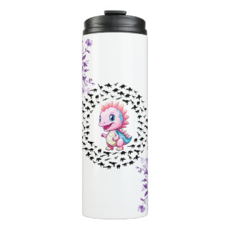 cute and funny dinosaur thermal tumbler