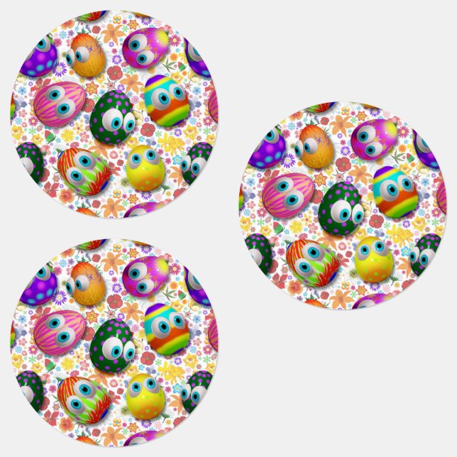 Cute and Funny Easter Eggs Cartoon (Group)