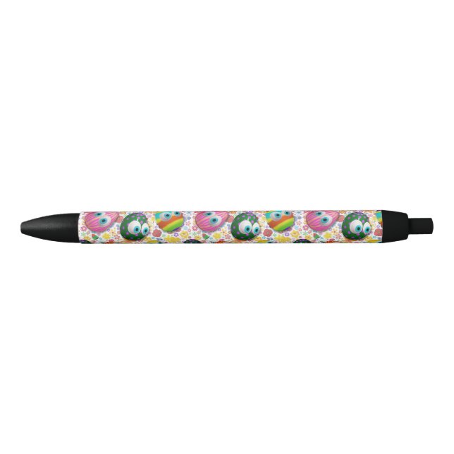 Cute and Funny Easter Eggs Cartoon Black Ink Pen (Front)
