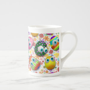 Cute and Funny Easter Eggs Cartoon Bone China Mug