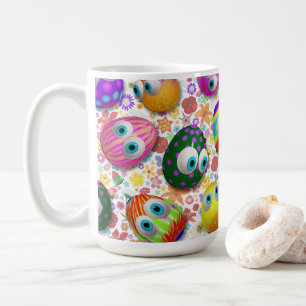Cute and Funny Easter Eggs Cartoon Coffee Mug