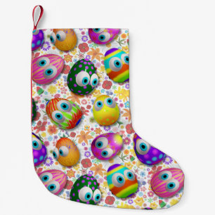 Cute and Funny Easter Eggs Cartoon Small Christmas Stocking