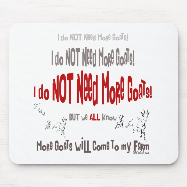 Cute and Funny Goat Mousepad (Front)