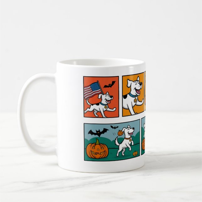 Cute and Funny Halloween Mug with Dog (Left)