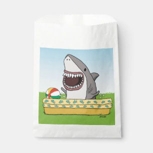 Cute and Funny Happy Shark in Pool Favour Bag
