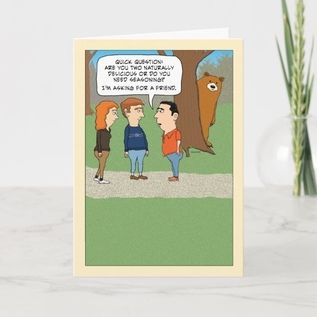 Cute and Funny Hiding Bear Birthday Card (Front)