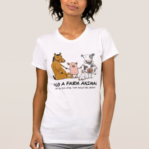 Cute and Funny Hug a Farm Animal T-Shirt